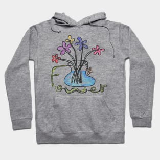 flowers, one line drawing Hoodie